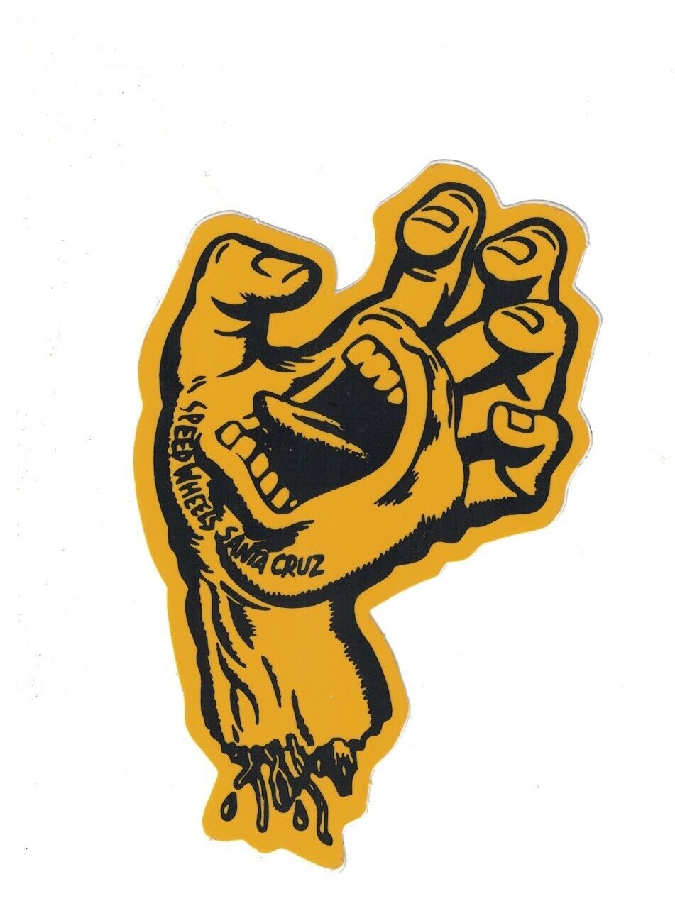 Speed Wheels Santa Cruz Zombie Hand Vinyl Sticker indoor outdoor 5&quot; x 3.5&quot; - $1.99