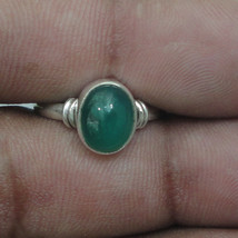 925 Sterling Silver Green Onyx Handmade Ring SZ H to Y Festive Gift RS-1030 - £19.68 GBP