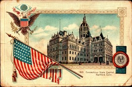 Vintage 1910 POSTCARD- Connecticut State CAPITOL-HARTFORD Conn. BK39 - £9.49 GBP