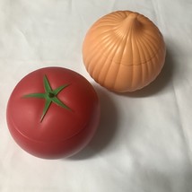 Red Tomato and Yellow Onion Condiments Package Storage Holders or Mini Box - $18.00