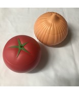Red Tomato and Yellow Onion Condiments Package Storage Holders or Mini Box - $334.11 MXN