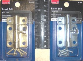 2 1/2&quot; BARREL BOLT Brass OR Silver Zinc Plated gate cabinet door SLIDING... - $412.12 MXN+