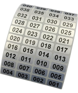 EXTRONTONDA Consecutive Number Inventory Stickers Waterproof 0.39 X 0.78... - $12.51