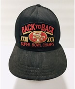 VINTAGE SAN FRANCISCO 49ERS NINERS BACK TO BACK SUPER BOWL HAT SNAPBACK - $64.92 CAD