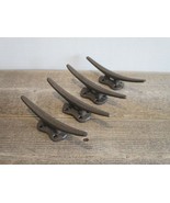 4 Cleat Boat Hooks Handles Pull Cast Iron Ship Dock Nautical Decor Rusti... - $21.99