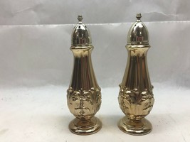 Vtg Pair Of W.B. Mfg Silver Plate Salt And Pepper Shakers Marked 52 - £19.82 GBP