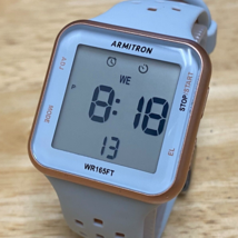 Armitron 40/8417 Men 50m Rose Gold Digital Quartz Alarm Chrono Watch~New Battery - £18.93 GBP
