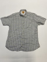 Timberland Limited Edition XL Gray White Blue short sleeved shirt 100% L... - $8.91