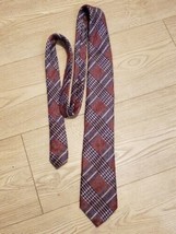 PINK Thomas Pink Neck Tie 75% Wool 25% Silk London England Red/Blue EUC - £23.94 GBP