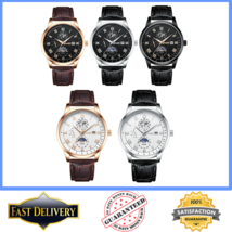 Swiss Brand POSHI Men's Watch Fashion Luxury Sport Leather Waterproof Wr... - $19.99