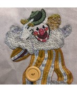 Vtg Completed Crewel Embroidery Circus Clown Spinnerin Stitchery Jose th... - $26.25