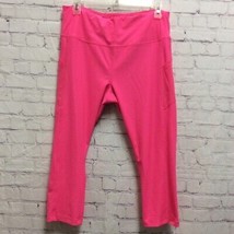 Vogo Womens Leggings Pants Pink Stretch Pockets Pull On Activewear XL - $15.35