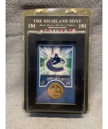 NEW Highland Mint NHL Vancouver Canucks Licensed Bronze Coin Wood Frame KG - $30.54 CAD