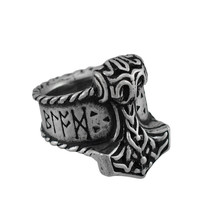 Zeckos Alchemy Thor&#39;s Rune Hammer Ring - £30.81 GBP+