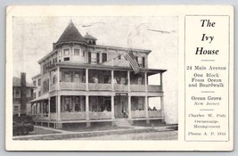 Ocean Grove NJ The Ivy House Main Ave Charles Putt Owner Postcard F33 - £6.96 GBP