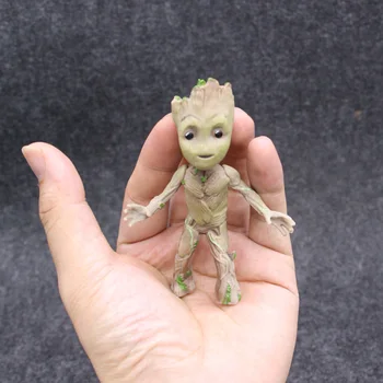 New Groot Tiny Cute Baby Tree Man Stand Ver Action Figure Toys 10Cm - £10.47 GBP