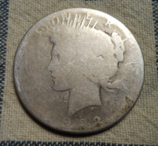 POCKET PIECE 1922-S PEACE 90% SILVER DOLLAR POOR WELL WORN LOW BALL CULL... - $59.00