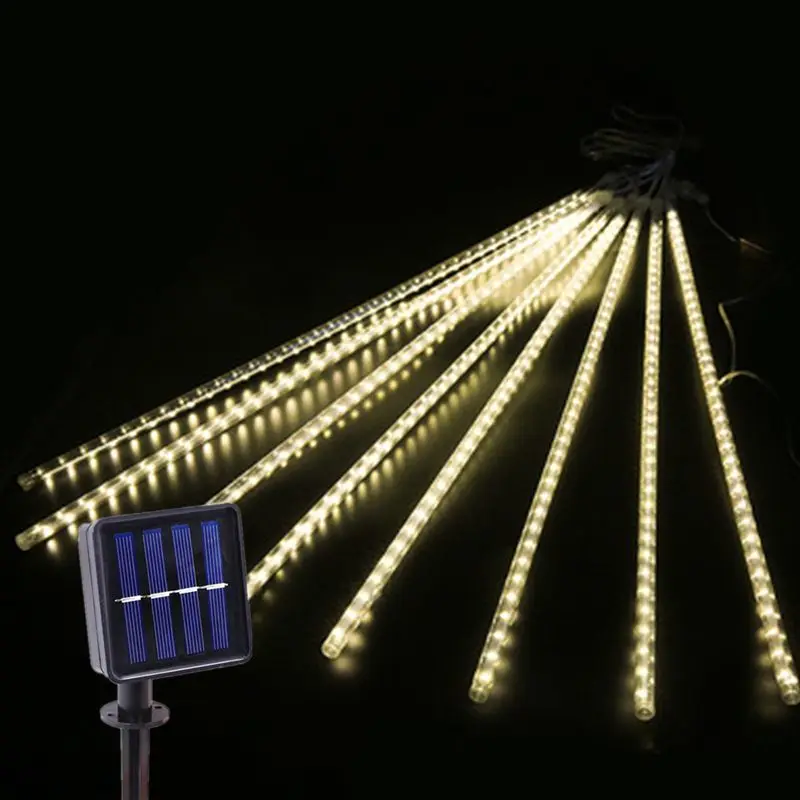 32/24 s LED Solar Meteor Shower Rain Lights Waterproof  Street Gar Solar Outdoor - £165.36 GBP