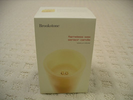 1 Large Brookstone Real Wax LED(Flameless) flickering candle (532531) 1st owner! - $24.75