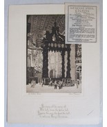 Jean Perrin Steel Plate Etching of St. Peter&#39;s Rome Signed Limited Editi... - €21,48 EUR