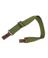 SKS Rifle Sling - Green Canvas - Metal Hardware - Leather Loop Tabs -NEW  - €14,37 EUR
