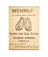 1895 Wehrli&#39;s Restaurant Victorian Advertisement Oyster Chop House Passa... - €17,16 EUR
