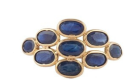 18K Yellow Gold Sapphire Ring - £247.00 GBP