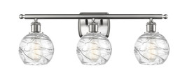 Bath Vanity Light Athens Deco Swirl 6&quot; Brushed Satin Nickel 516-3W-SN-G1213-6 - £264.16 GBP