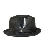 Men&#39;s BRUNO CAPELO Stingy Brim Fedora Braid Straw Hat Santa Cruz SC616 B... - $127.00 CAD
