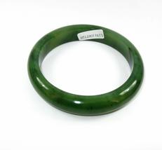 2.4&quot; Certified Nature Hetian Nephrite Jade Women&#39;s Green Bangle Bracelet 7726 - £444.95 GBP