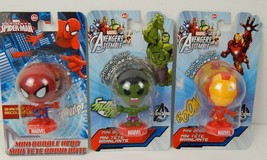 Marvel Mini Bobble Head Lot Of 3 New Sealed Iron Man Hulk Ultimate Spider-Man - £10.02 GBP