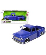 1955 Chevrolet Stepside Pickup Truck Matt Blue &quot;Just Trucks&quot; Series 1/24... - €43,03 EUR