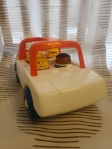 Vintage Little Tikes Chunky People Family Car With 4 Figures Red Roof - £18.17 GBP