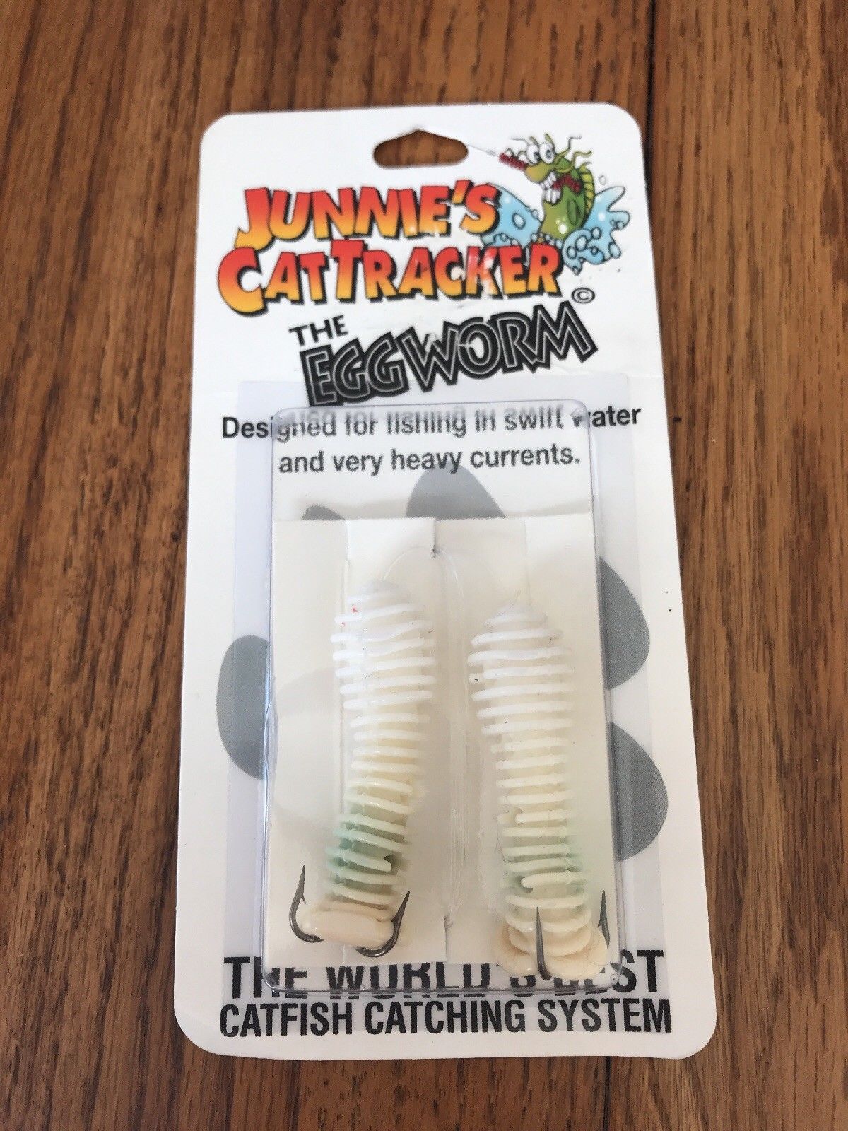 Junnie&#39;s CatTracker 2&quot; White Eggworm Soft Dipper Baits Fishing Lure - $10.87