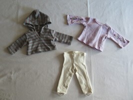 American Girl of Today Urban Outfit 2000 Gray Striped Hoodie Top Riding Pants - £11.57 GBP