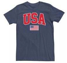 Men&#39;s USA American Flag Tee T-Shirt Short Sleeve Patriotic Size Large NEW - $16.99