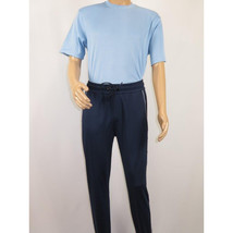Men's Monte Carlo Turkey Jogging Suit 2pc Jump Set Stretchable 95192 Blue White image 6