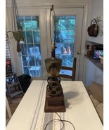 Vintage LARGE COFFEE GRINDER Lamp Bistro Cafe Kitchen Dining Shop MCM St... - $74.45 CAD