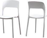 Funnel Indoor Plastic Chair (Set Of 2) By Christopher Knight Home In White. - $172.94