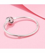 925 Silver Poetic Blooms, Mixed Enamels &amp; Clear CZ Clasp Standard Snake ... - $45.91 CAD+