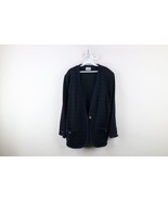 Vintage 90s Streetwear Women 18 W Knit One Button Blazer Suit Jacket Pla... - $60.86 CAD
