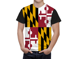 Maryland State shirt Proud Maryland Flag Coat of Arms Fan Sport T-Shirt Gift - £25.47 GBP
