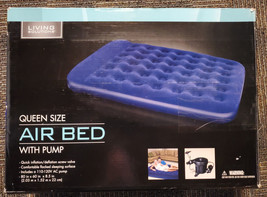 Living Solutions 80in x 60in x 8.5in Queen Size Air Bed with 110-120V AC Pump - £11.04 GBP