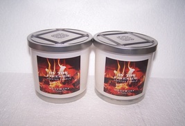 Homeworx By The Fireside 3 Wick Scented Candle 14 oz Lot of 2 - £28.19 GBP