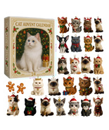 2025 Cat Advent Calendar with 24 Acrylic Kitten Ornaments Christmas Coun... - $43.47 CAD