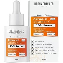UrbanBotanics Men &amp;Women Advanced Vitamin C Face Serum with Hyaluronic Acid 30ML - £15.66 GBP