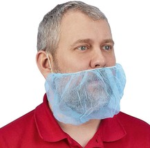 1000 Pack Blue Disposable Polypropylene Beard Covers 18&quot; Honeycomb Beard Nets - £98.36 GBP
