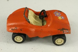 Vintage TONKA TOY Pressed Steel Bright Orange Floral DUNE BUGGY Metal Ca... - £16.42 GBP