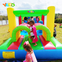 YARD Bounce House Inflatable Obstacle Course Rainbow Bouncer Jumper with Blower image 4