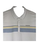 Mens White Golf Polo Shirt Travis Matthew Size XXL Striped Pima Cotton 2XL - $750.60 MXN